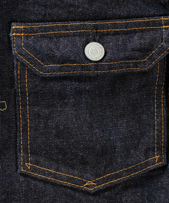 MOMOTARO 2105SP-5 15.7OZ ZIMBABWE COTTON DENIM GOING TO BATTLE (GTB) JACKET WITH WAIST POCKET