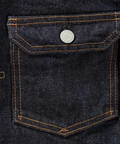 MOMOTARO 2105SP-5 15.7OZ ZIMBABWE COTTON DENIM GOING TO BATTLE (GTB) JACKET WITH WAIST POCKET