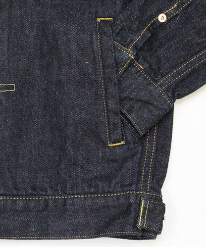 MOMOTARO 2105SP-5 15.7OZ ZIMBABWE COTTON DENIM GOING TO BATTLE (GTB) JACKET WITH WAIST POCKET