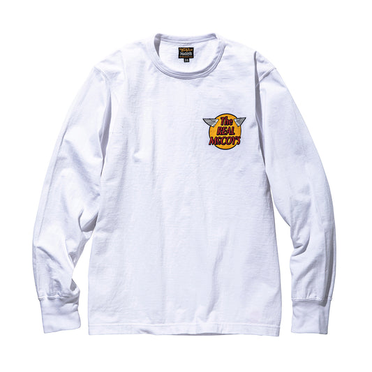 THE REAL McCOY'S LOGO TEE L/S MC20002 WHITE