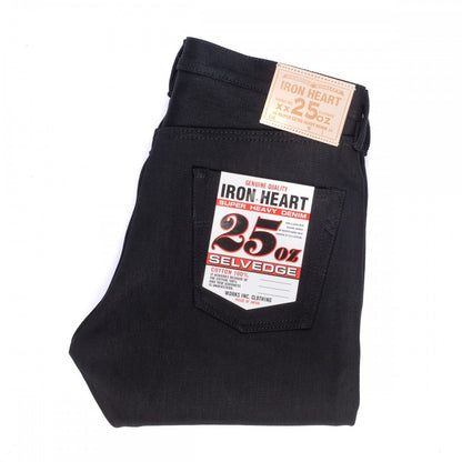 Iron Heart 555 XHS 25 oz Black Black Selvedge Denim