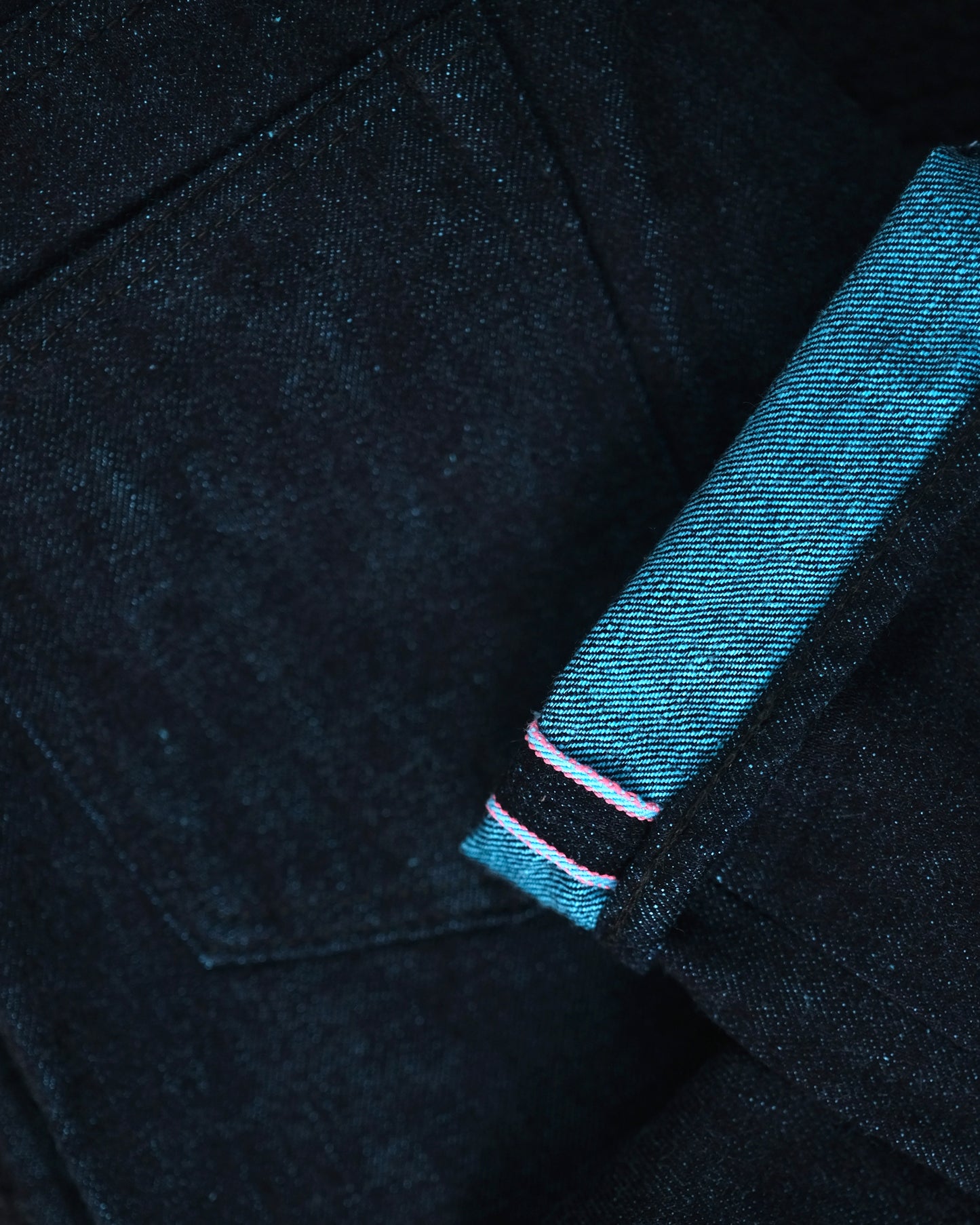 Momotaro 0605-IMSP 15.7 Oz Indigo Mint Blue Natural Denim