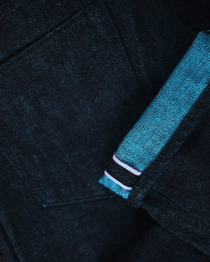 Momotaro 0605-IMSP 15.7 Oz Indigo Mint Blue Natural Denim