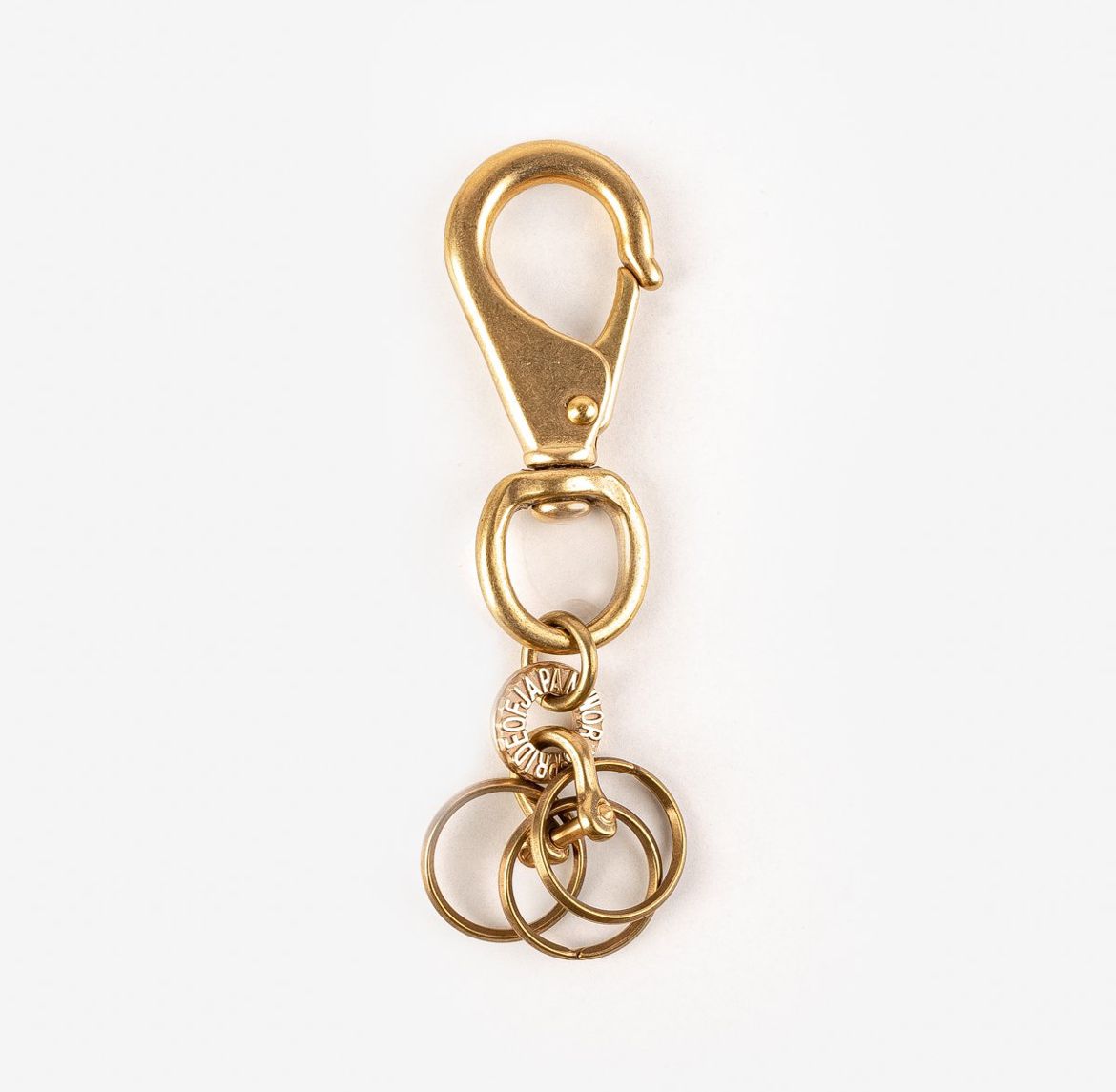 Iron Heart Large Clip With Swivel And Rings -Brass W-8