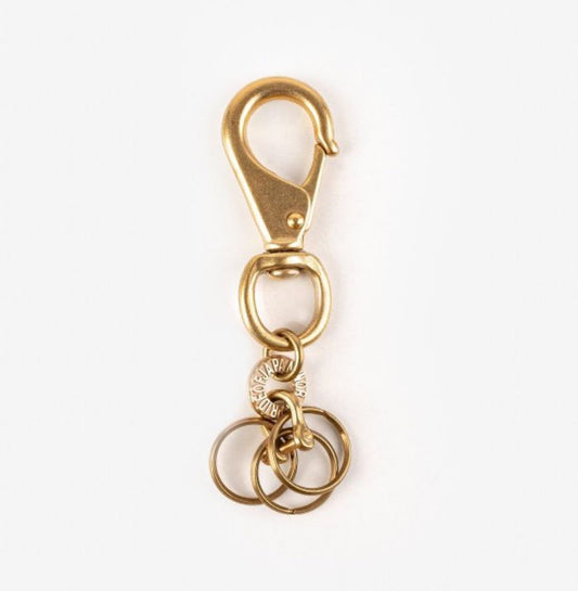 Iron Heart Large Clip With Swivel And Rings -Brass W-8