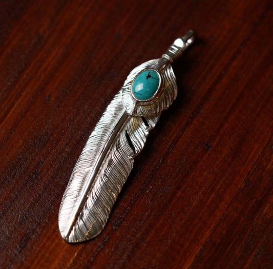 First Arrow's Silver P-358R Heartfeather With Turquoise (L)