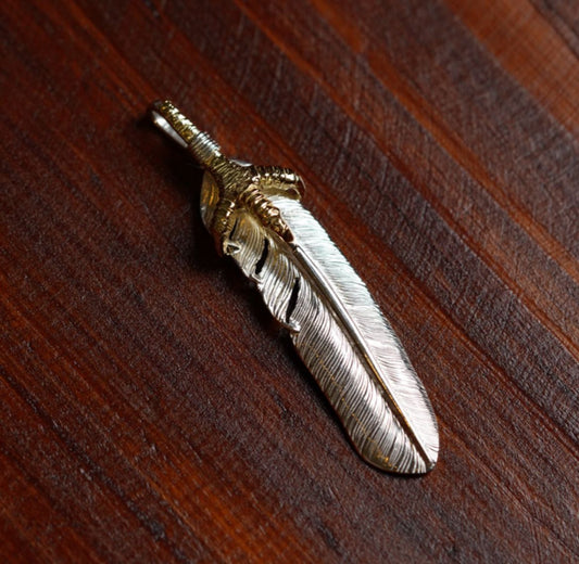 First Arrow's Silver P-569L Feather With K18 Eagle Grab