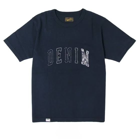 Japan Blue Tshirt "DENIM" White J443934 Navy