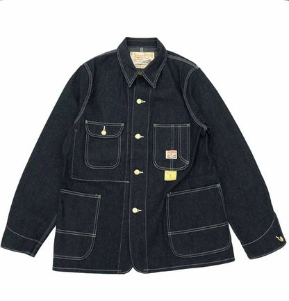 Sugar Cane Jacket SC15655 11oz. Blue Denim Work Coat Navy