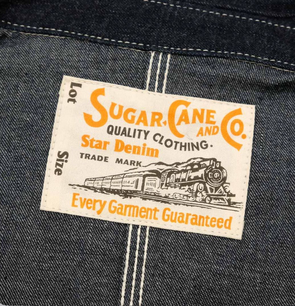 Sugar Cane Jacket SC15655 11oz. Blue Denim Work Coat Navy