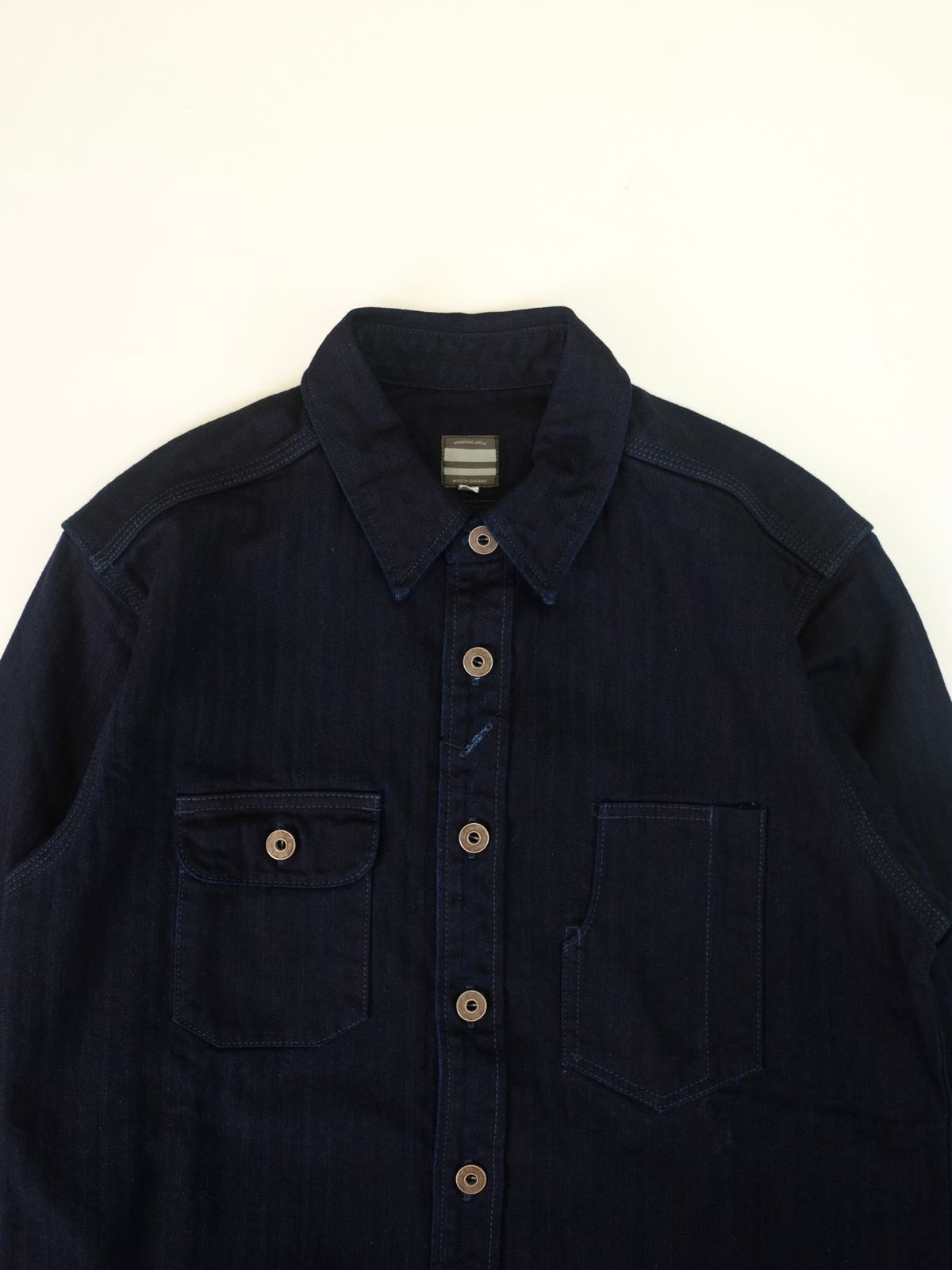 Momotaro Herringbone Work Shirt ID x ID 05-159