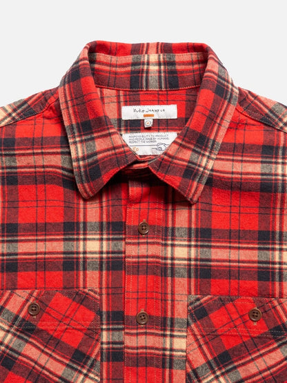 Filip Flannel Shirt Red