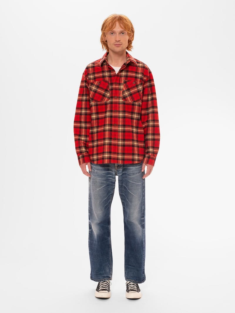 Filip Flannel Shirt Red