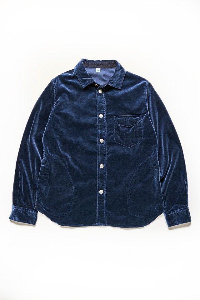 Pure Blue Japan Cotton Velvet CPO 2224 Shirt - Navy