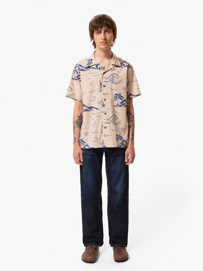 Arvid Waves Hawaii Shirt Ecru