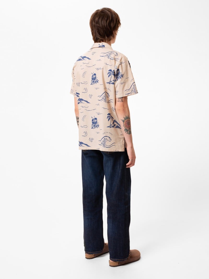 Arvid Waves Hawaii Shirt Ecru