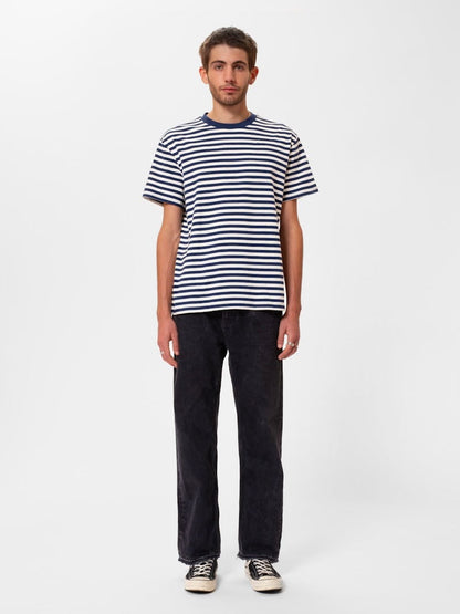 Leif Breton Stripe T-shirt Offwite/Blue