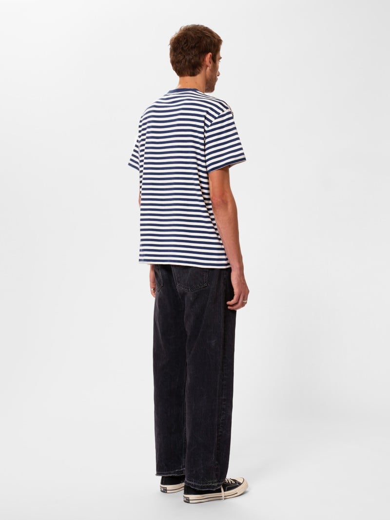 Leif Breton Stripe T-shirt Offwite/Blue