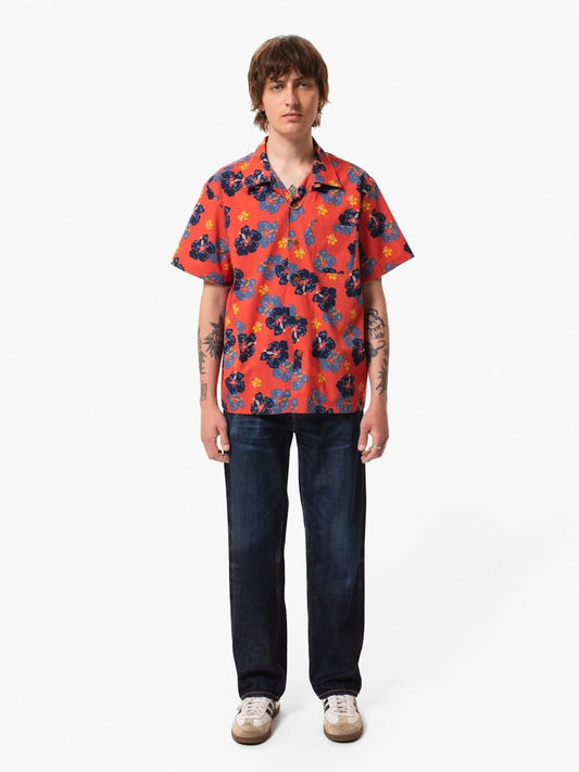 Arthur Flower Hawaii Shirt Red