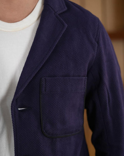 Momotaro MXOT1200 Reactive Dyed Sashiko Jacket Navy