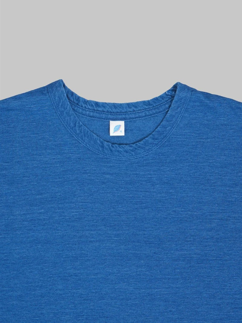 Pure Blue Japan SS-5011-M Middle Indigo Jersey Crewneck T-Shirt