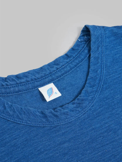 Pure Blue Japan SS-5011-M Middle Indigo Jersey Crewneck T-Shirt