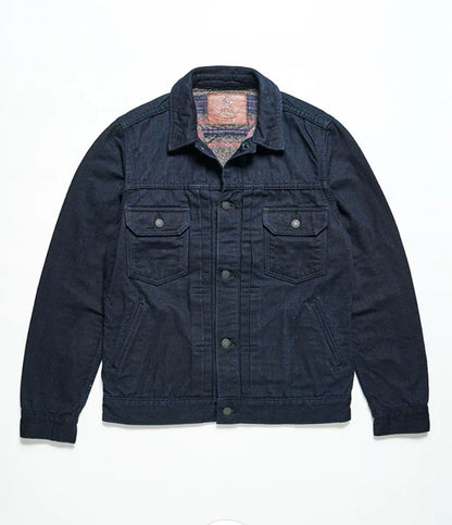 Pure Blue Japan 6115 Double Face Indigo x Stripe Type 2 Jacket