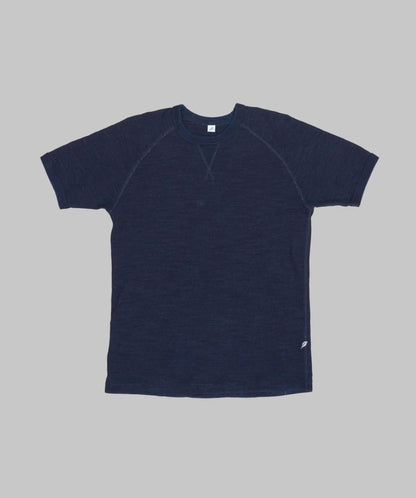 Pure Blue Japan 5404 Slub Jersey Raglan T-shirt Indigo