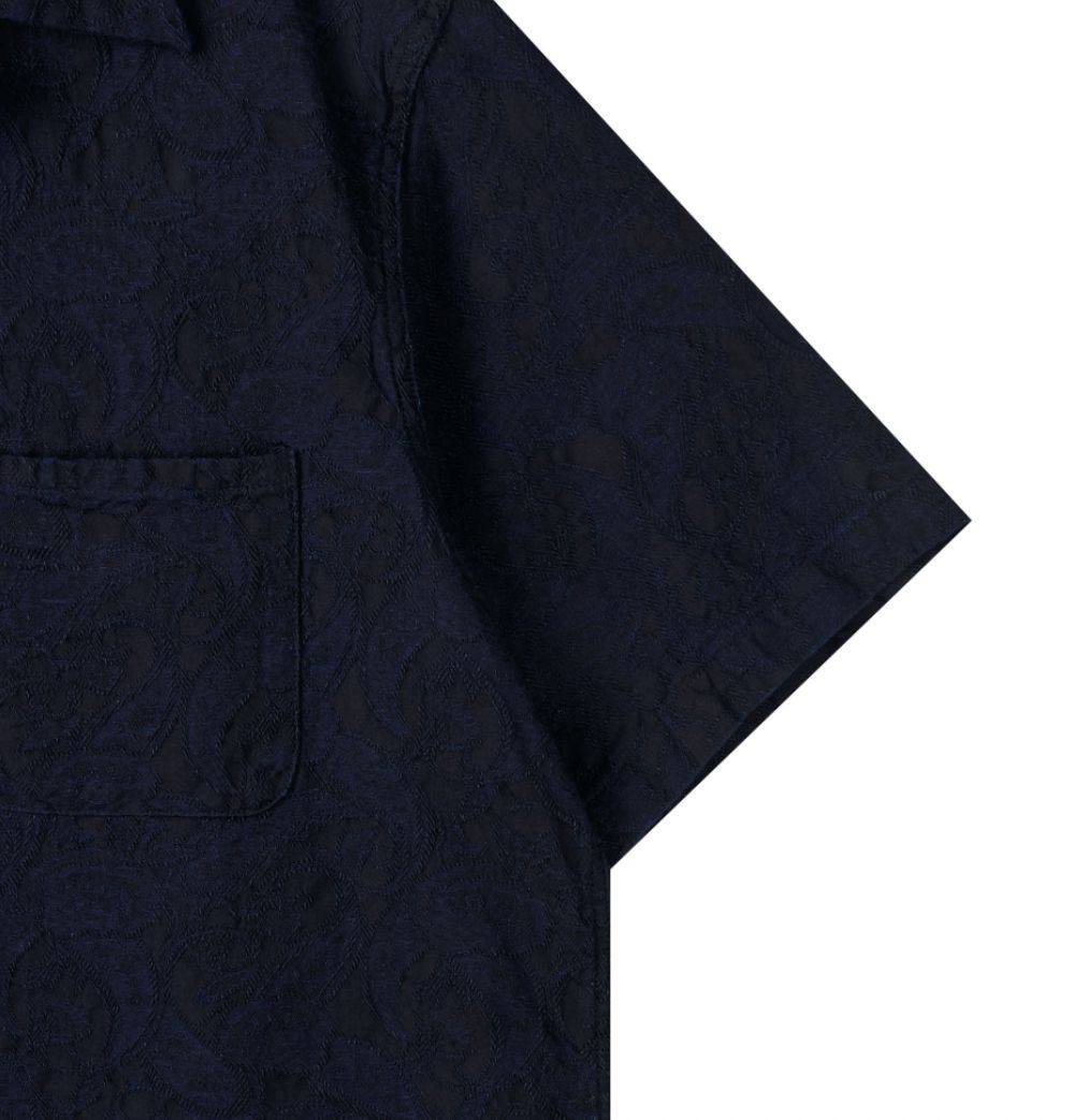 Pure Blue Japan SS-2227-1 Jacquard Shirt Arabesque