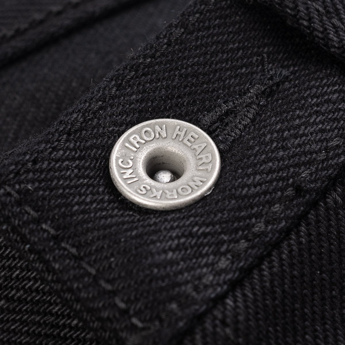 Iron Heart 555 XHS 25 oz Black Black Selvedge Denim