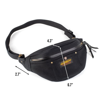 Iron Heart IHE-37 21 Oz Black Waist Bag