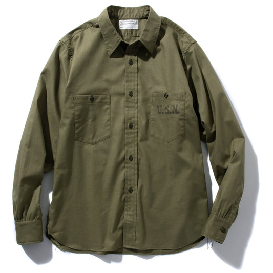 N-3 UTILITY SHIRT L/S (STENCIL) 150 OLIVE MS19016